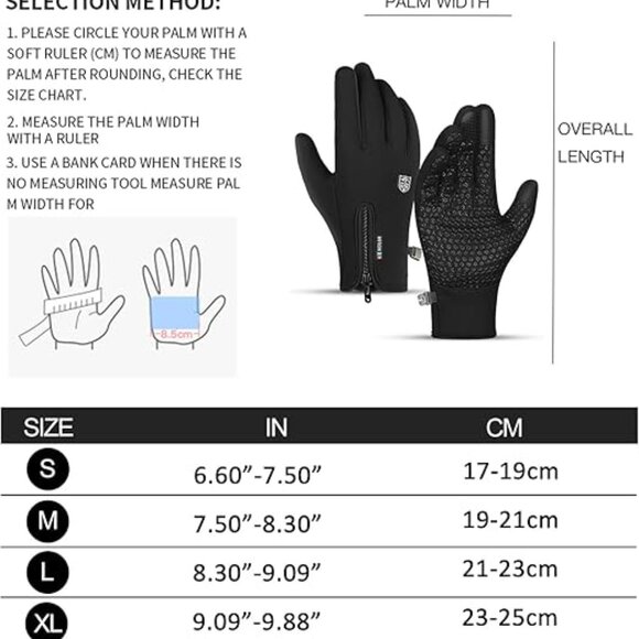 Winter Thermal Gloves for Men and Women, Waterproof Windproof and Non-Slip Glove - Picture 6 of 7